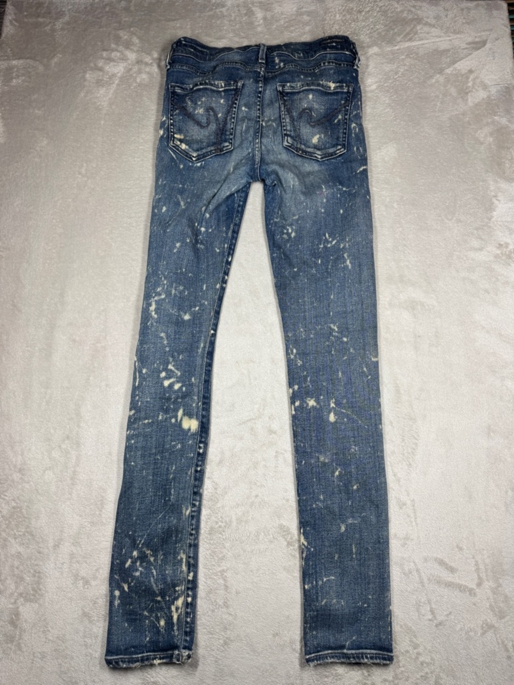 Citizens of Humanity COH Avedon Starry Night Paint Bleach Skinny Blue Jeans 28 - Picture 12 of 17